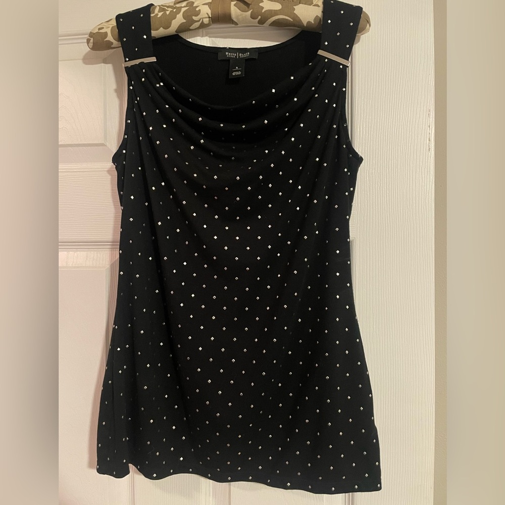 WHBM black and silver cami